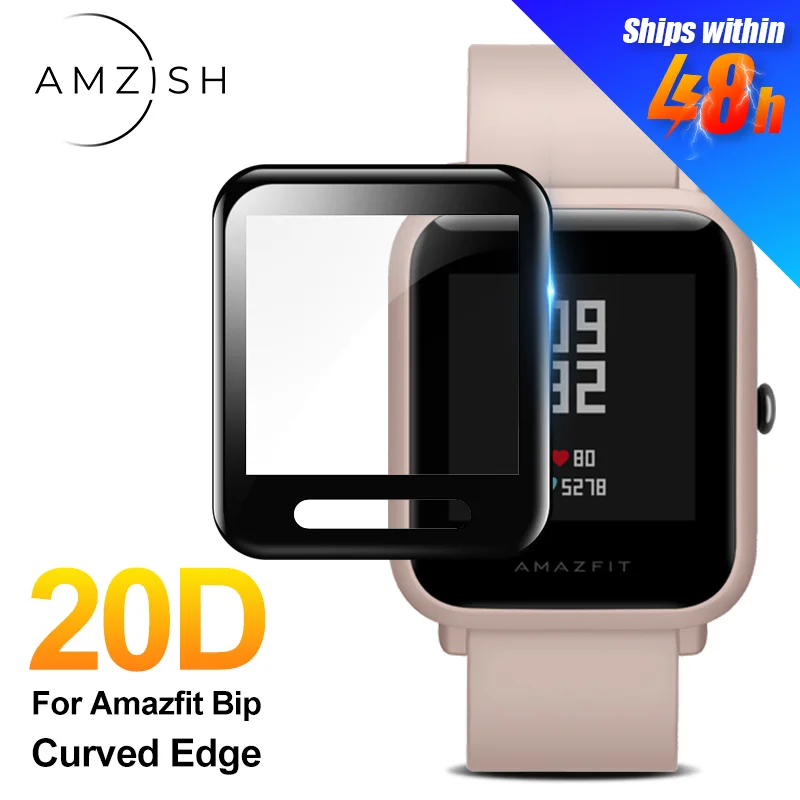 Защитное стекло amzish для смартфона Amazfit Bip S с изогнутыми краями|Смарт-аксессуары| |