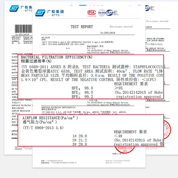 Winner детская медицинская маска EO стерильная для лица мальчиков и девочек 3-слойная