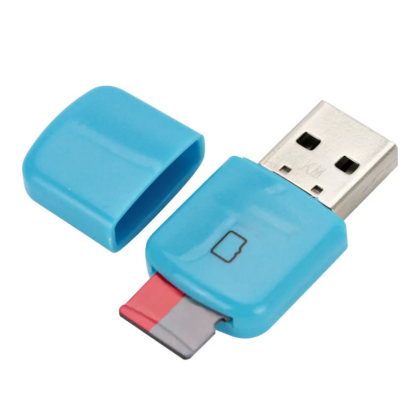 Оптовая продажа 4 вида цветов Micro SD кардридер USB 2 0 флэш лектор памяти OTG адаптер