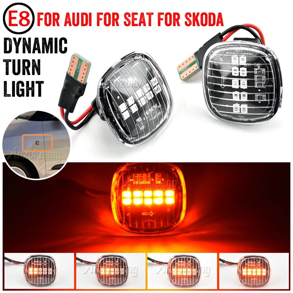 

For SEAT Cordoba Ibiza A3 A4 Led Dynamic Side Marker Blinker Indicator Sequential Light For Skoda Fabia Octavia Superb Roomster