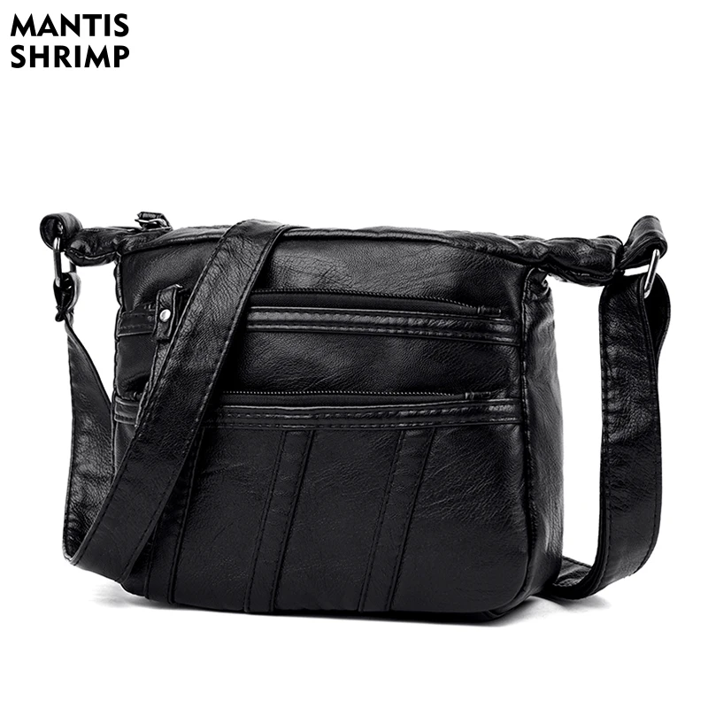 

Fashion Bags for Women Soft Pu Leather Messenger Bags Casual Handbags Female Multifunction Packets Solid Color Shoulder Bags