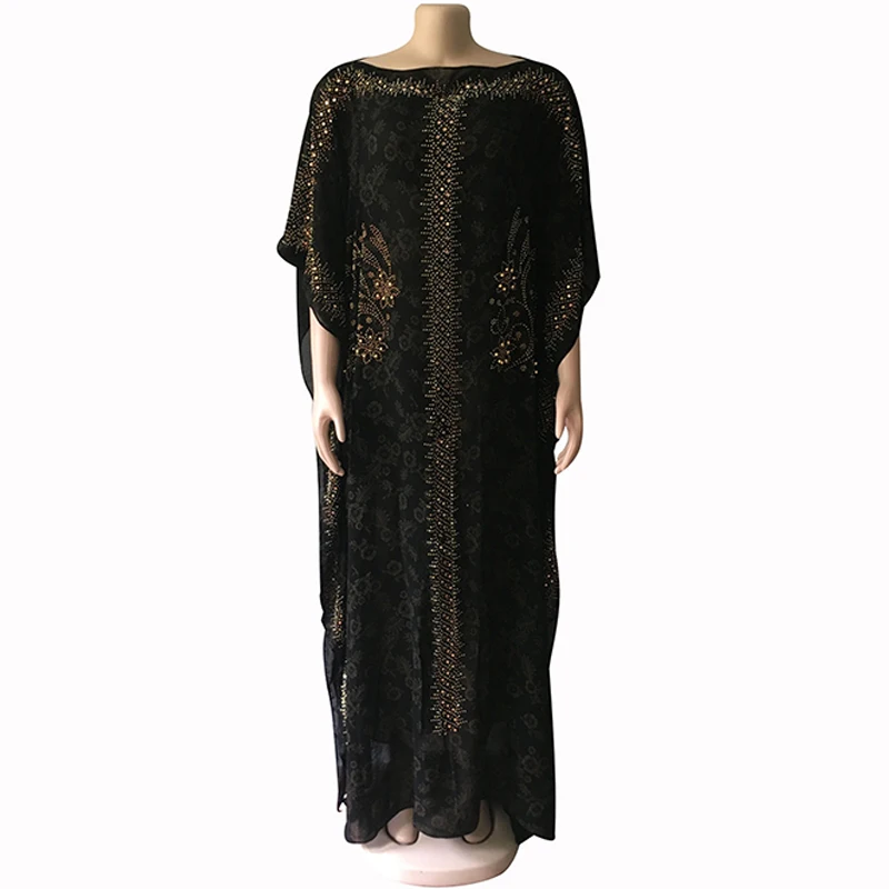 Новинка 2020 платье Дашики из 100% хлопка с африканскими бриллиантами длинное шарфом