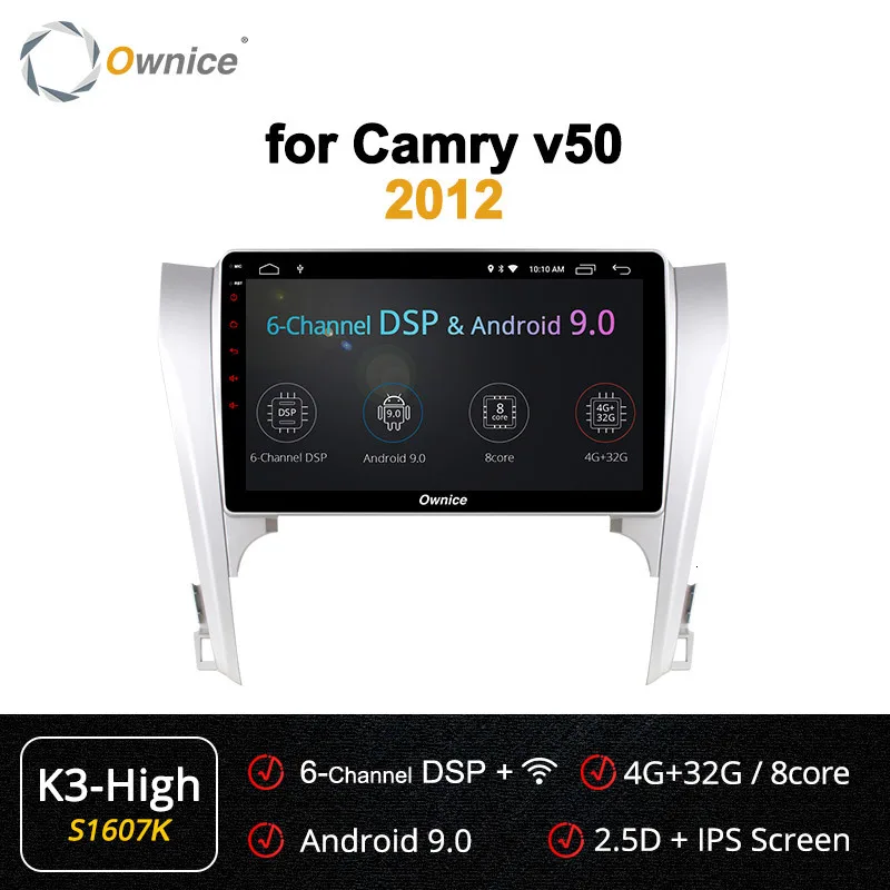 Owice Android DVD gps Navi для Toyota Camry 40 v50 v55 2007 2008 2009 2010 2011 2012 2013 стерео бортовой компьютер радио ПК - Цвет: S1607 K3-High