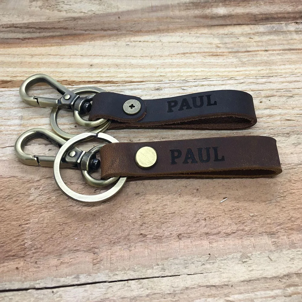 

Custom Keychain Mens Keychain Gift for Him Personalized Key Chain 2021 Father's Day Gift Car Key Case Keys Holder Love