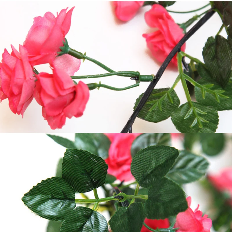 Искусственные цветы 1 8 м искусственная Роза лоза ротанговая стена декор для сада