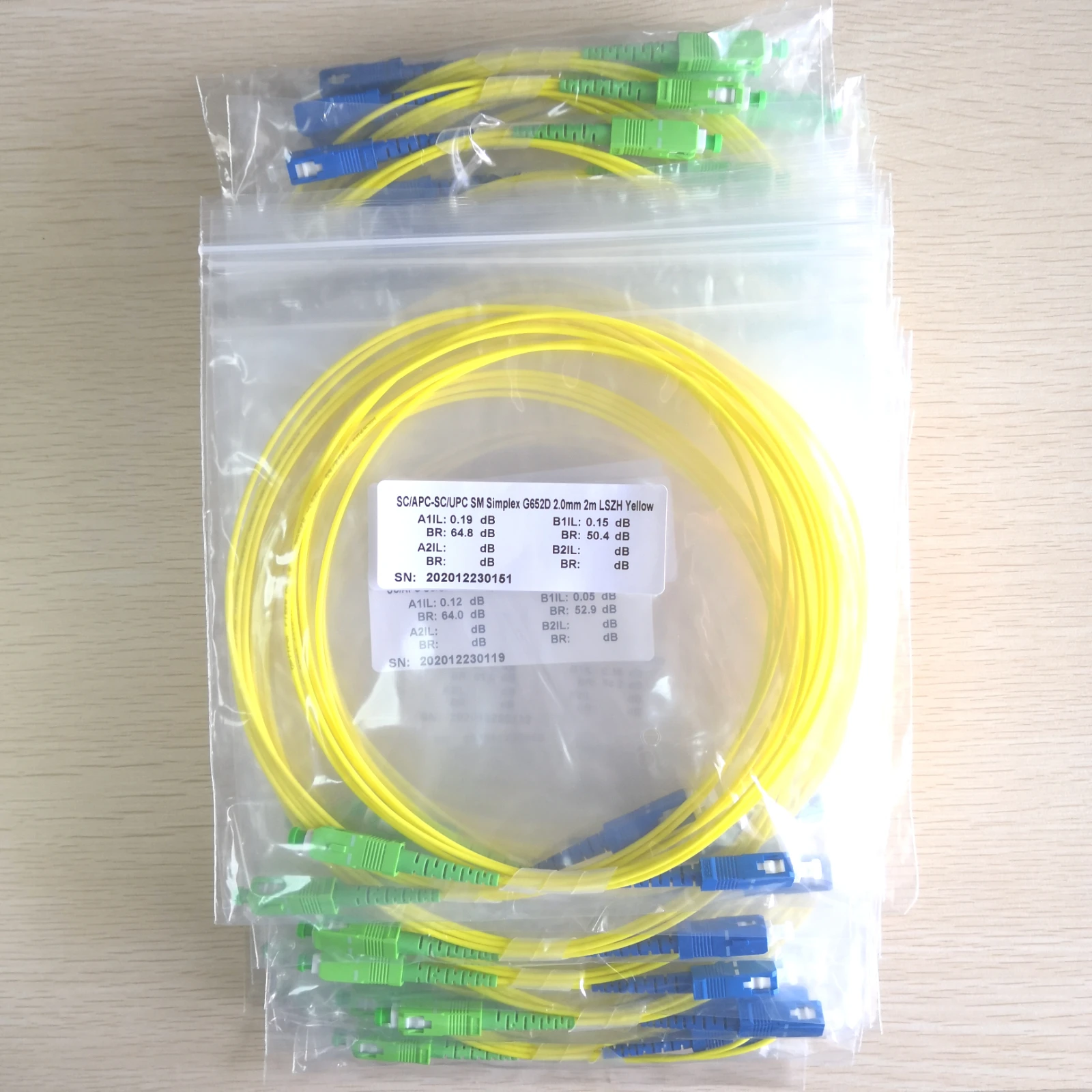 10PCS/box SC APC-SC UPC Simplex SM LSZH Optic Patch Cord Cable 3.0mm SC/APC-SC/UPC FTTH fiber optic jumper Free shipping - купить по