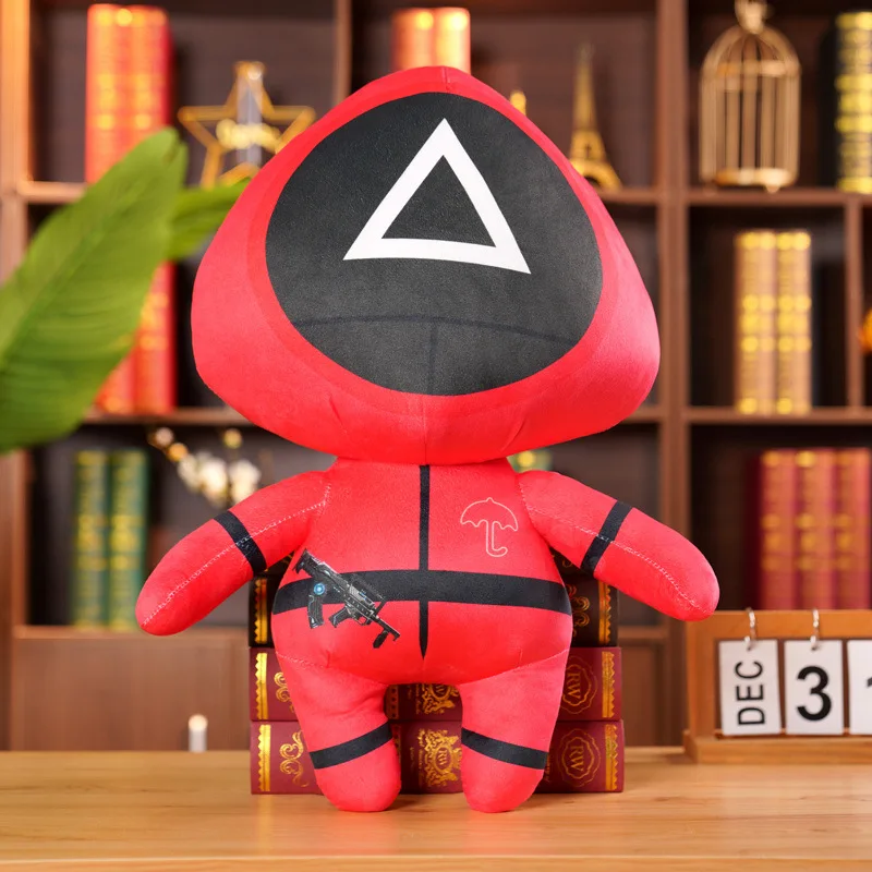 

Корейская ТВ-серия, зернистая зеленая/красная плюшевая подушка, символ, игрушка, кукла, Хэллоуин, рождественские подарки