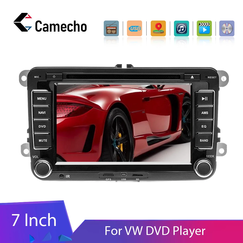 Camecho Авторадио GPS Радио автомобильный мультимедийный плеер 7 дюймов стерео 2Din