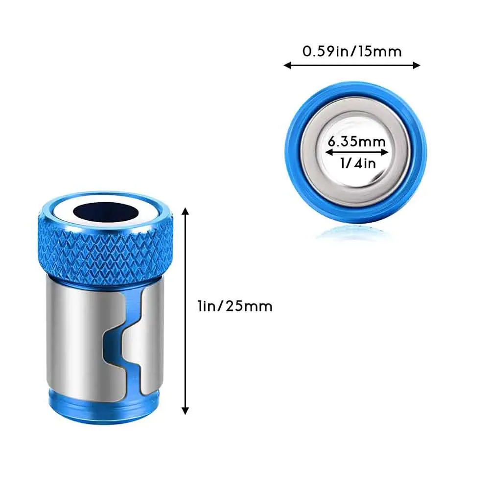 

5PCS Magnetic Screw Ring Bit Magnetizer Ring Metal Magnetizer Screw For 1/4 Inch Hex Screwdriver And Power Bits Magnetizer Bit