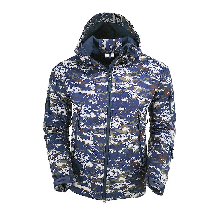 Уличная камуфляжная куртка Мужская из кожи акулы мягкая оболочка осень и зима