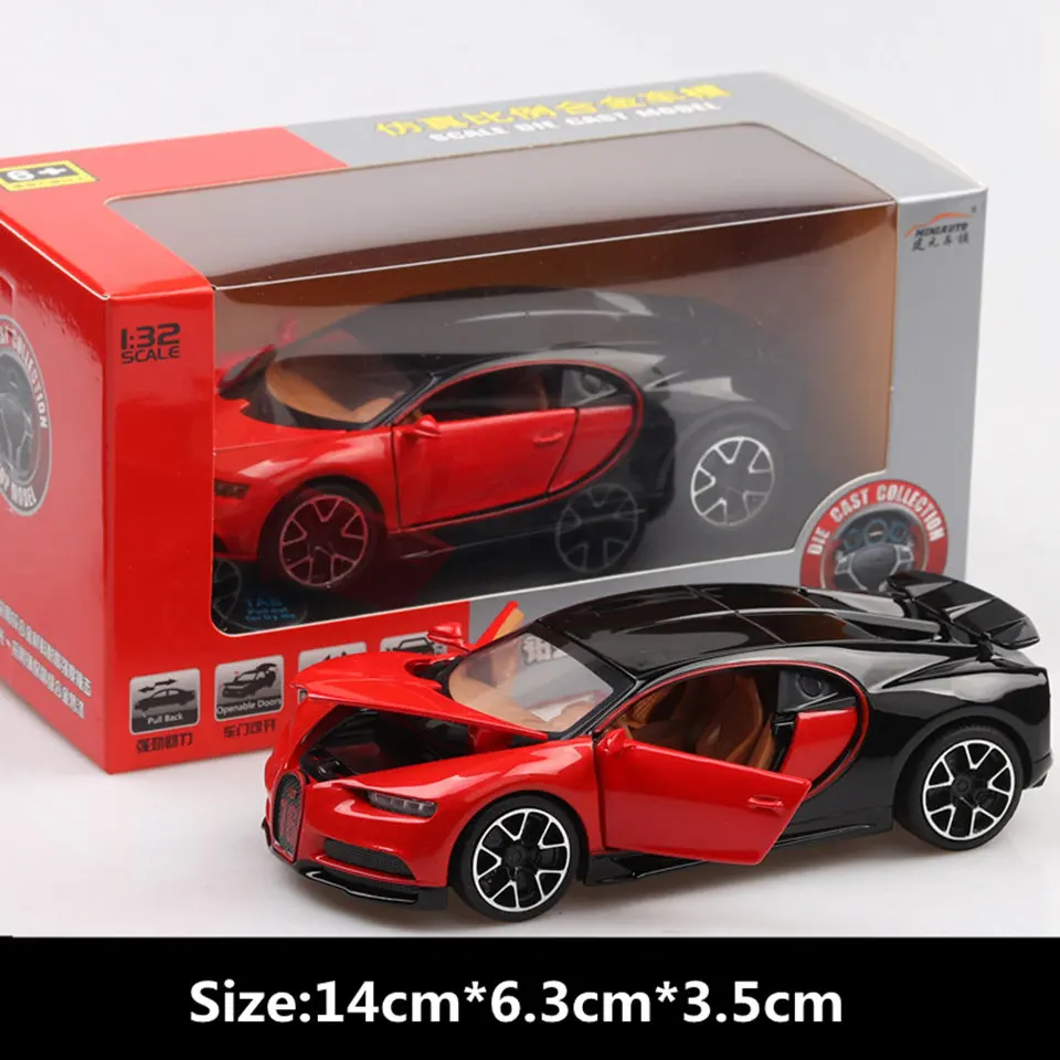 

1:32 High quality Chiron Sports cars metal diecasts pull back Toy car high imitation alloy 4 door light Car adult toy collection