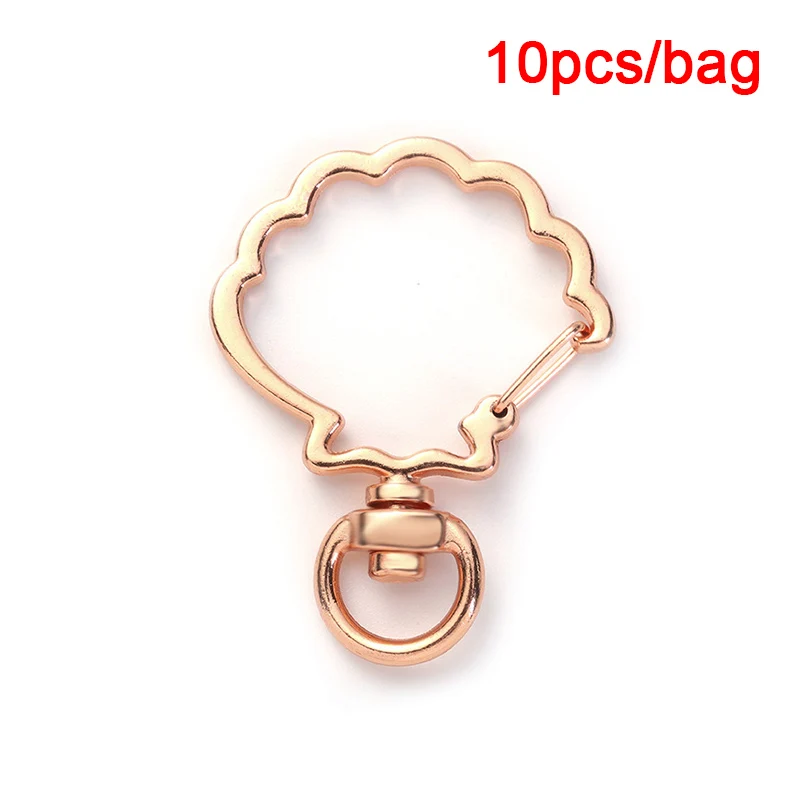 10pcs New Cute Cat Rabbit Porpoise Animal Flowers Hollow Key Chain Ring Keychain DIY Accessories Lobster Clasp | Украшения и