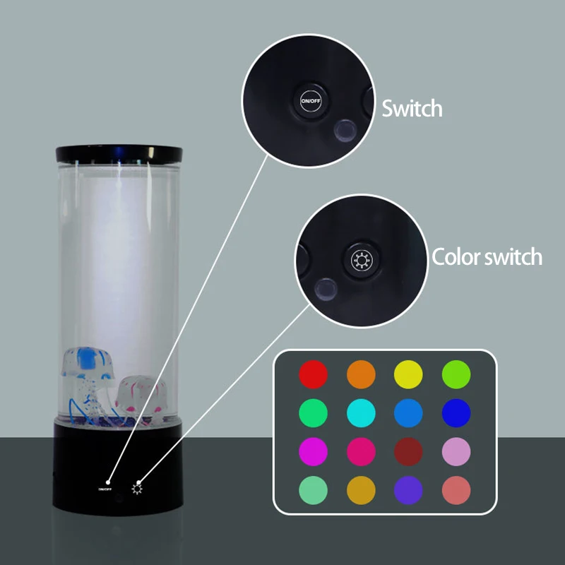 

LED Remote Control Fantasy Jellyfish Lamp USB/Battery Powered Color Changing Jellyfish Tank Led Lamp Relaxing Mood Night Light