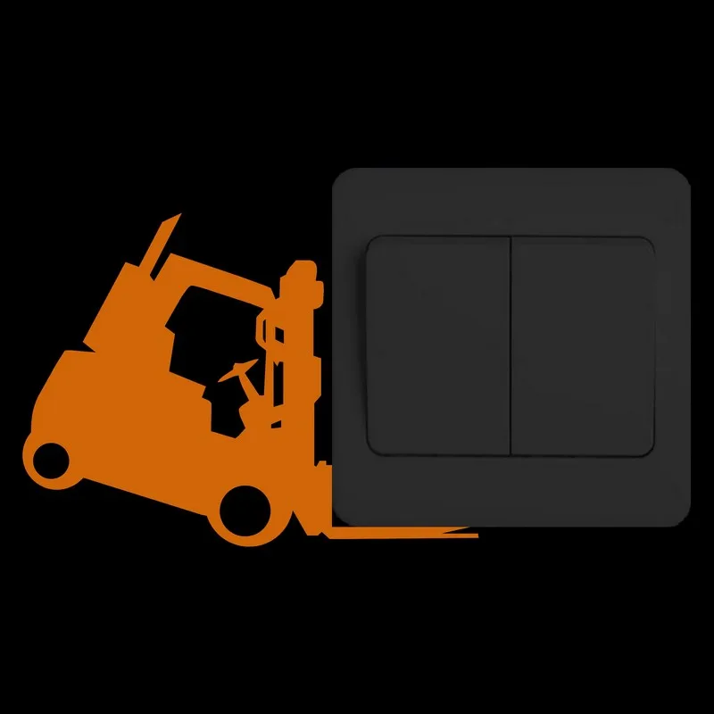 Забавная наклейка на вилочный погрузчик светящийся в темноте мультяшная