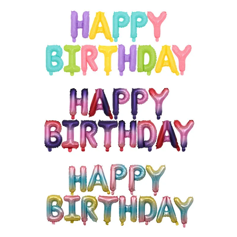 16 дюймовые градиентные цветные буквы оформление для вечеринки в честь Дня