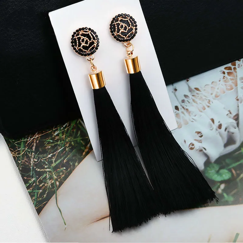 Abdo богемные хрустальные висячие серьги с кисточкой для женщин Женские Модные