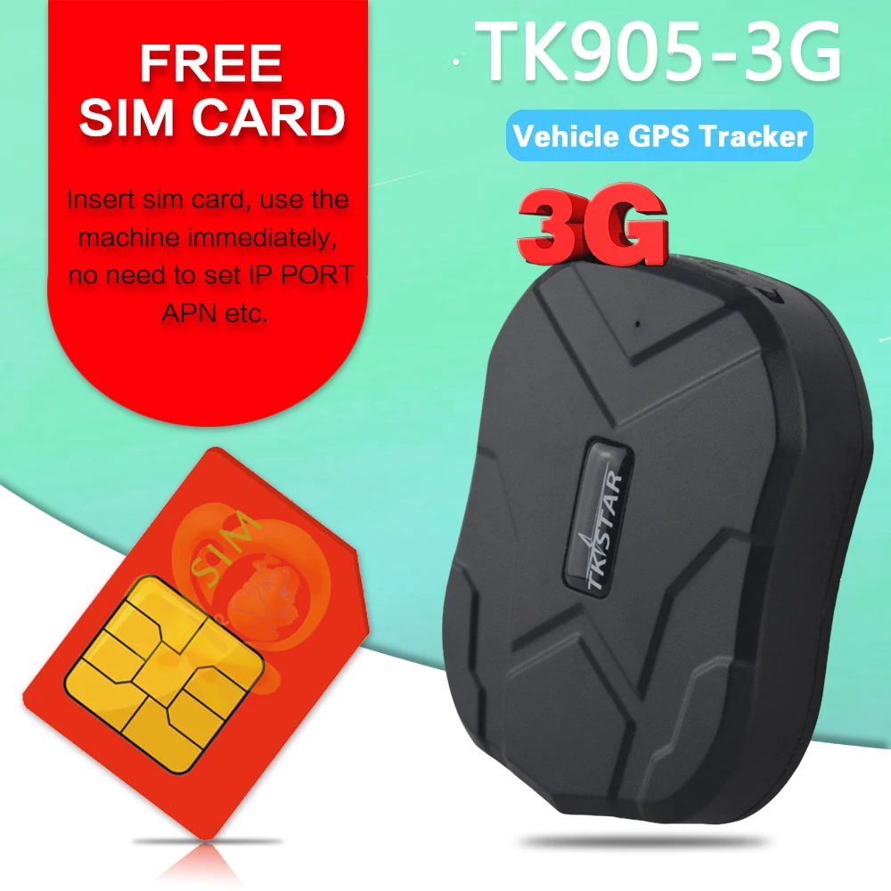 Автомобильный GPS трекер 3G TK905 WCDMA HSDPA/UMTS/EDGE/GPRS/GSM водонепроницаемый мини локатор с