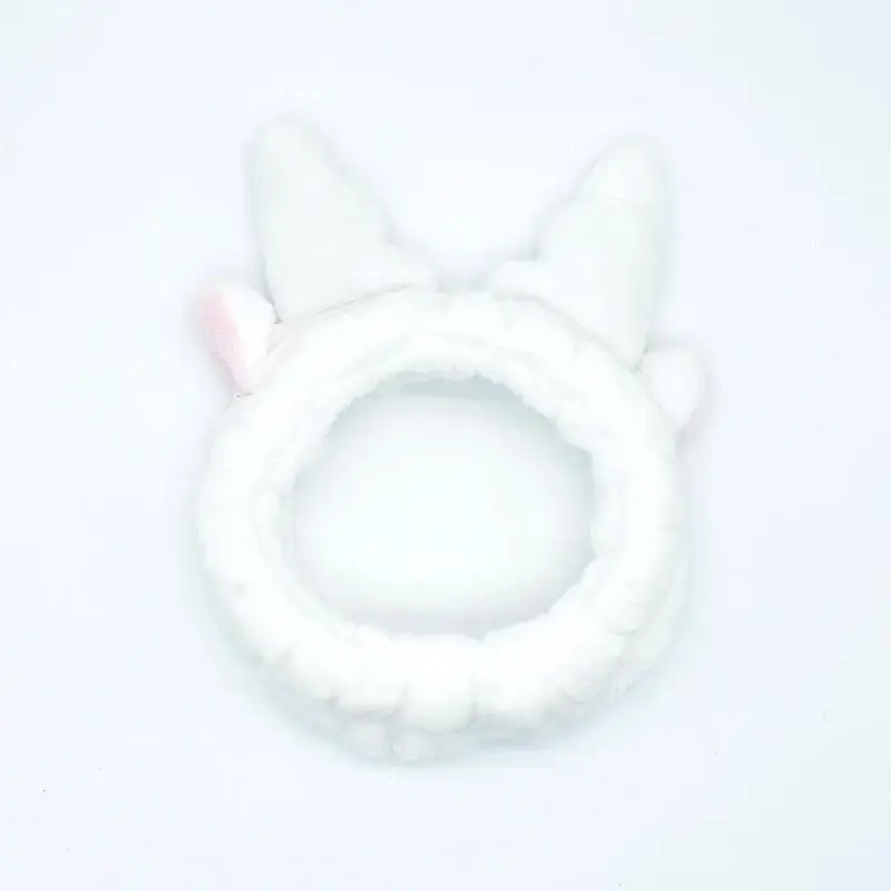 

Wash Face Hair Holder Hairbands Soft Warm Coral Fleece Bow Cute Elk Ears Headband Women Girls Turban Fashion Hair Accessories