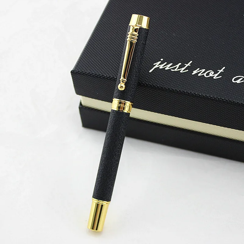 

High Quality Matte Black Iraurita Fountain Pen Luxury Pen Full Metal Golden Clip Pens Writing Stationery Office School