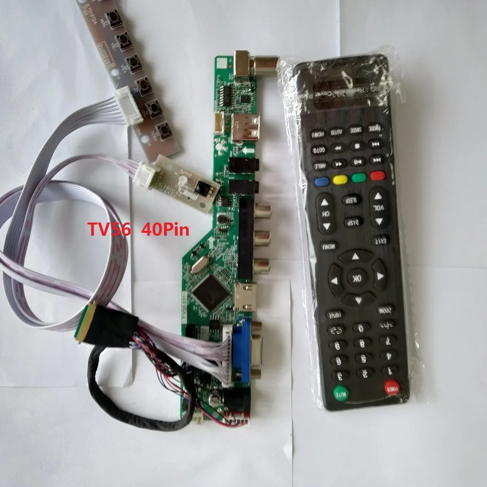 

kit for LP156WH4(TL)(C1) TV AV LCD LED 1366X768 15.6" 40pin LVDS panel HDMI-compatible USB Controller board driver remote VGA