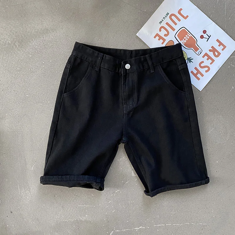 Мужские джинсовые шорты SingleRoad темно синяя Повседневная Японская уличная одежда