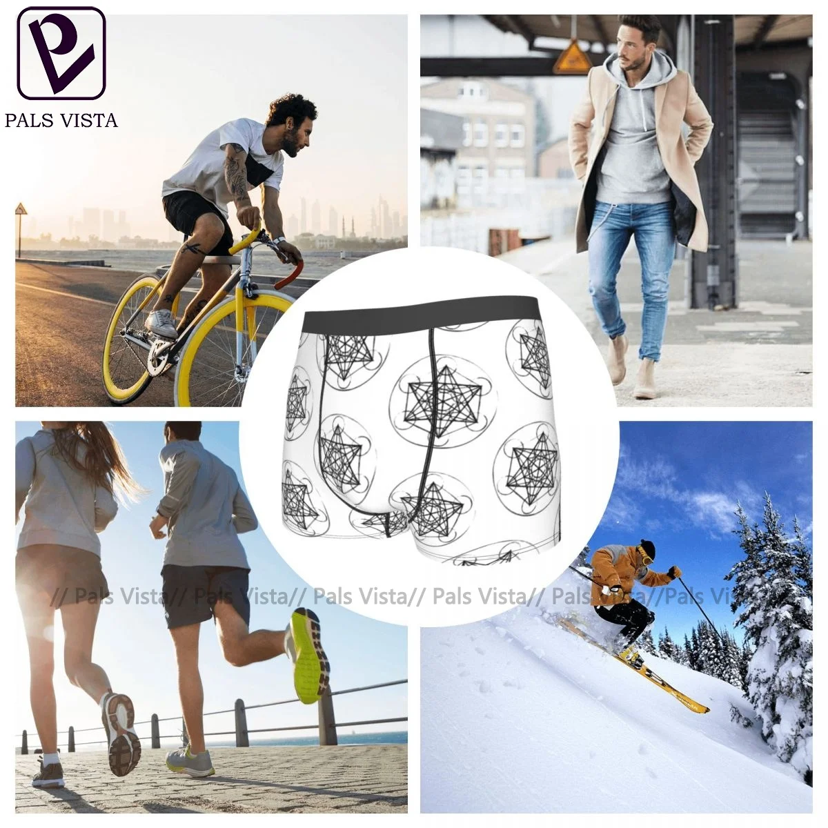 

Metatrons Underwear Sublimation Hot Polyester Trunk Printed Classic Man Boxer Brief