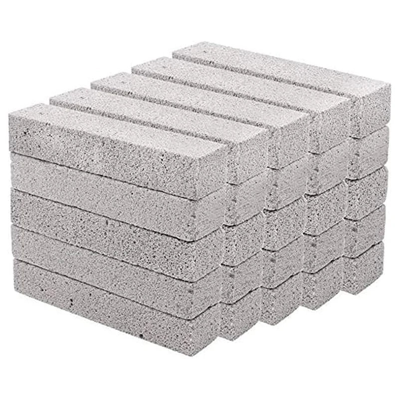 

25 Pieces Pumice Stones for Cleaning Grey Pumice Scouring Pad Pumice Stick Cleaner for Removing Toilet Bowl Ring, Bath