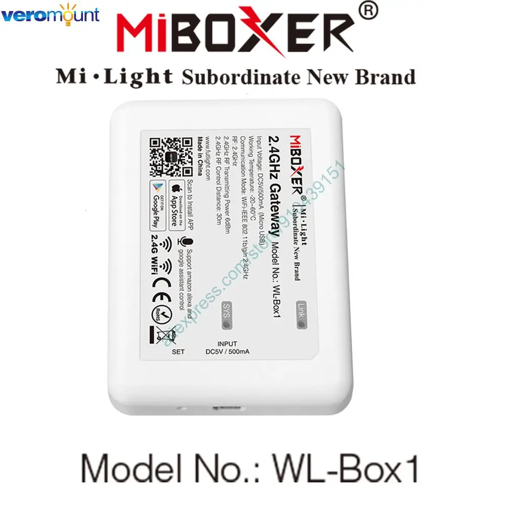MiBoxer WL Box1 (Milight iBox2 обновленная версия) 2 4 GHz WiFi смарт Управление Концентратор DC5V