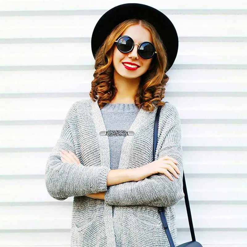 4 шт. винтажный свитер зажим для шали платья кардиган воротник цветочный узор