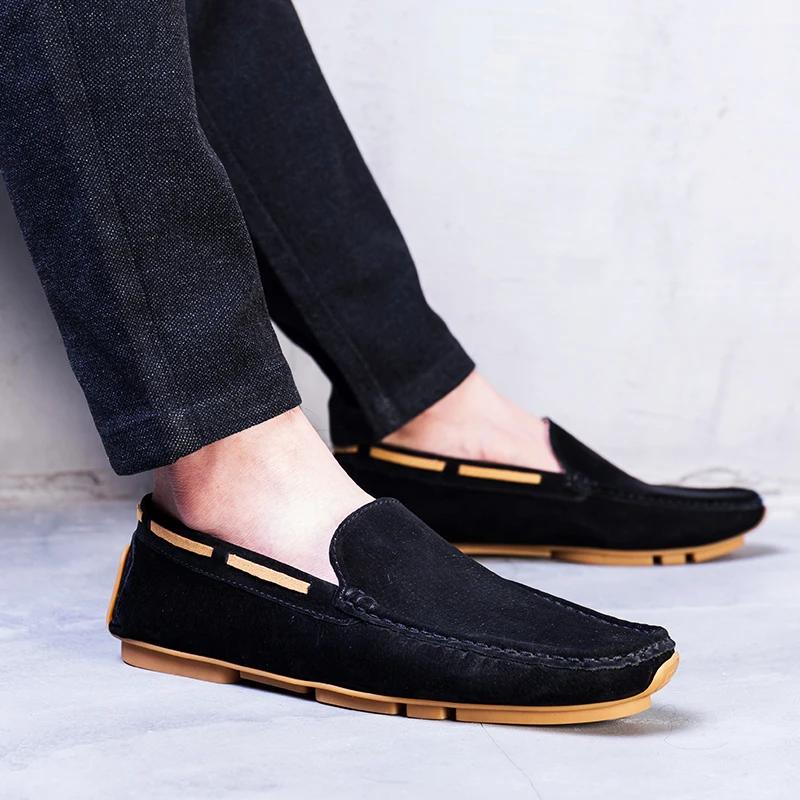 New Outdoor Fashion Men Loafers Moccasins Casual Leather Shoes Men's Slip On Driving For Man comfortable w4 | Обувь