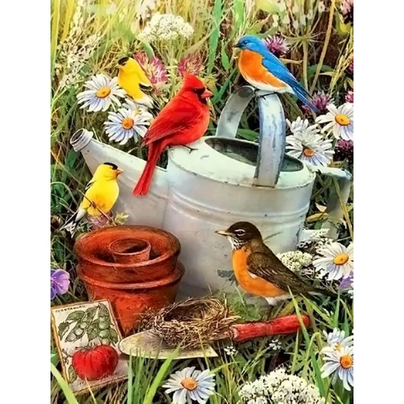 

5D DIY Diamond Painting Animal Landscape Cross Stitch Kit Mosaic Diamond Embroidery Birds Full Square Drill Home Decoration Art
