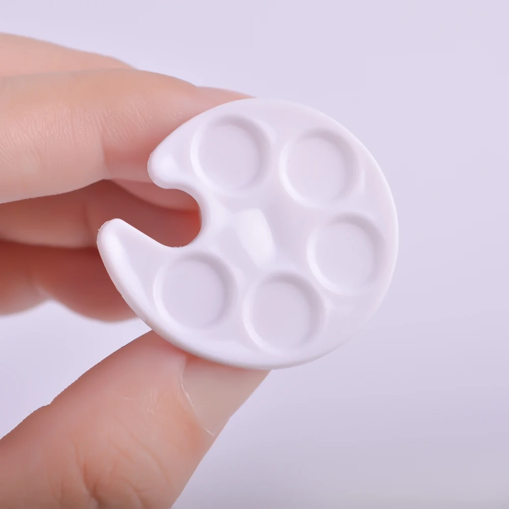 1 шт. пластиковые мини кольца для пальцев Дизайн ногтей Палитра блюдо УФ лак с