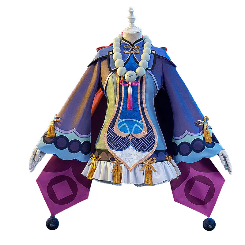 Новая игра Genshin воздействия Qiqi Косплей Костюм высокого качества зомби Униформа