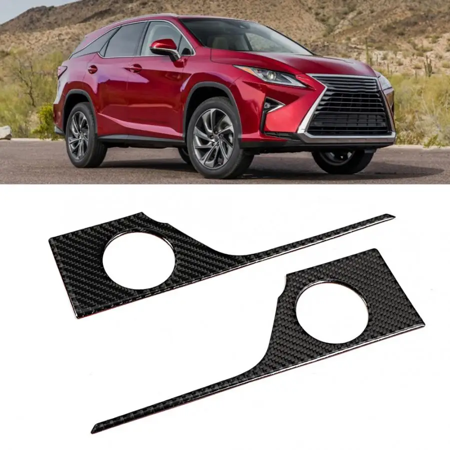 

2pcs Car Rear Door Handle Cover Trim Carbon Fiber Sticker Fits for lexus RX300 270 200T 450H car accessories interior