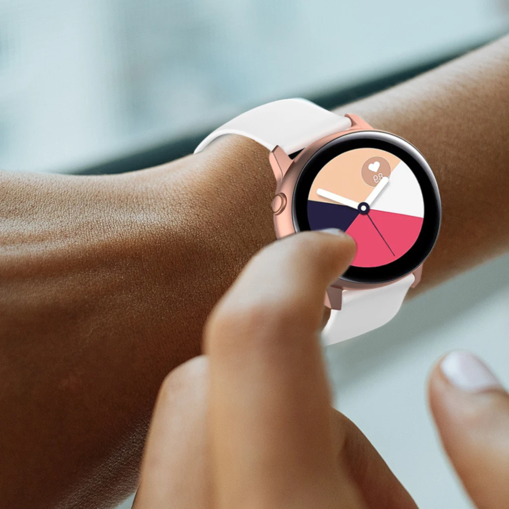 20 мм ремешок для часов Samsung Galaxy Watch Active 2 R500 R830 R820 спортивные силиконовые умные