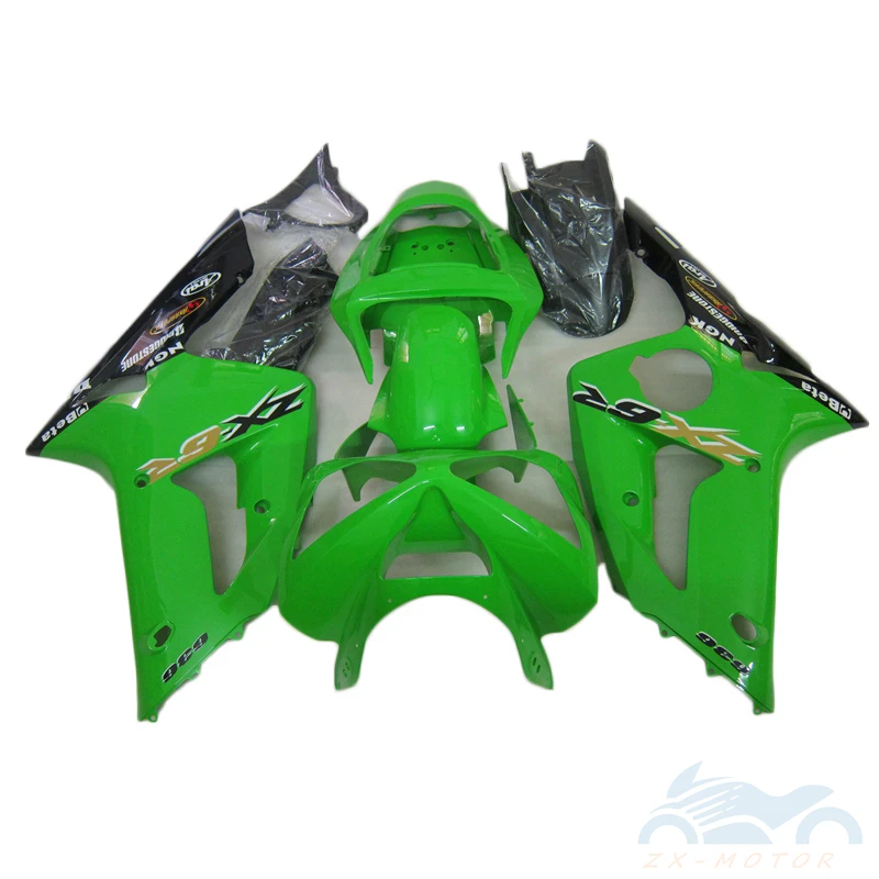 

Пластиковые мотоциклетные новые обтекатели для кузова комплекты для Kawasaki ZX6R 2003 2004 зеленый черный обтекатель для впрыска ZX6R 03 04 BN60