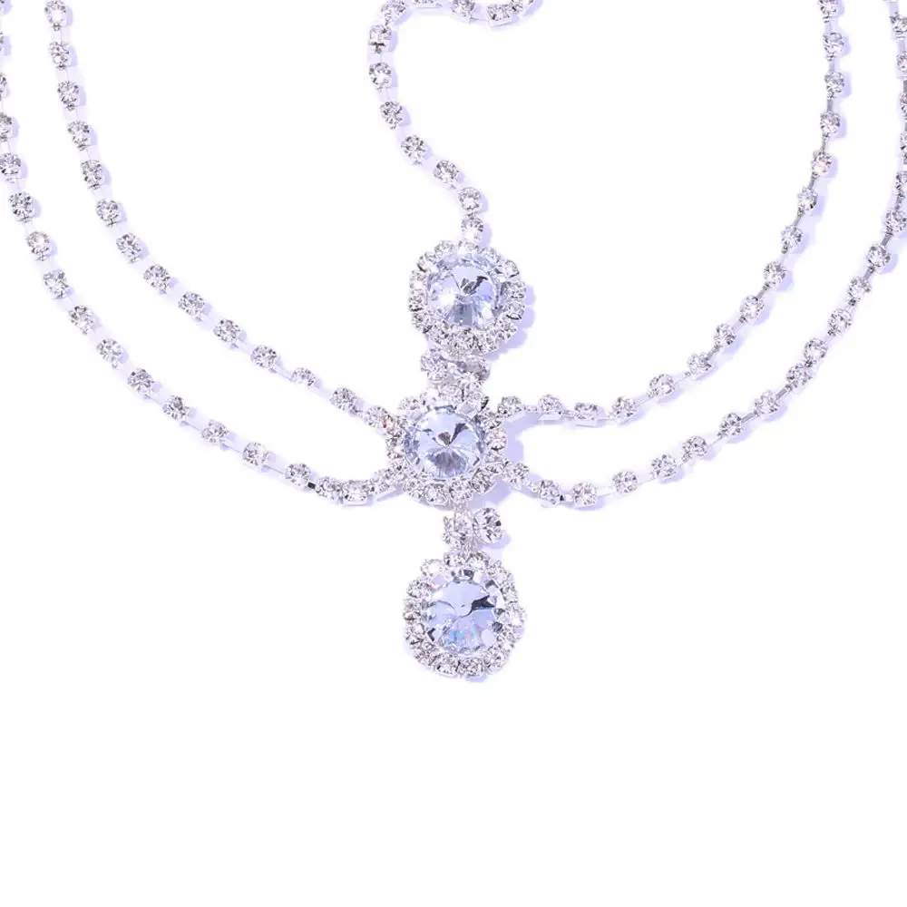 Роскошный свадебный головной убор в стиле бохо цепочка для головы с кристаллами