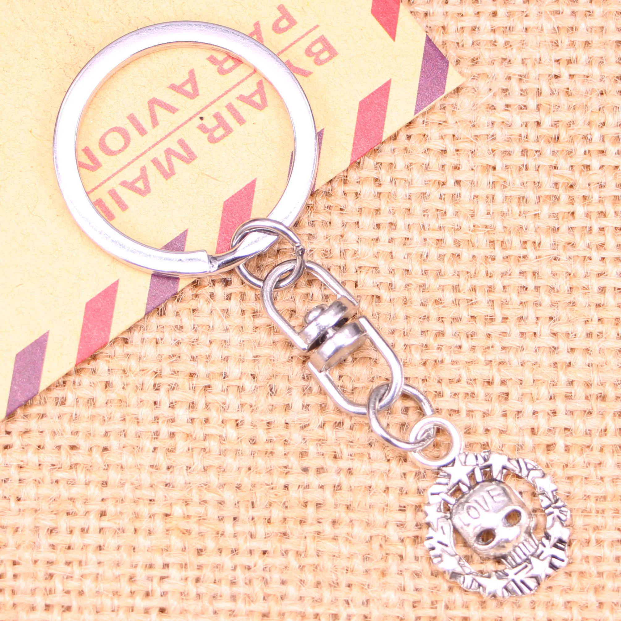 20 шт. новинка модный брелок 15 мм круглый череп скелет Кулоны &quotлюбовь&quot сделай