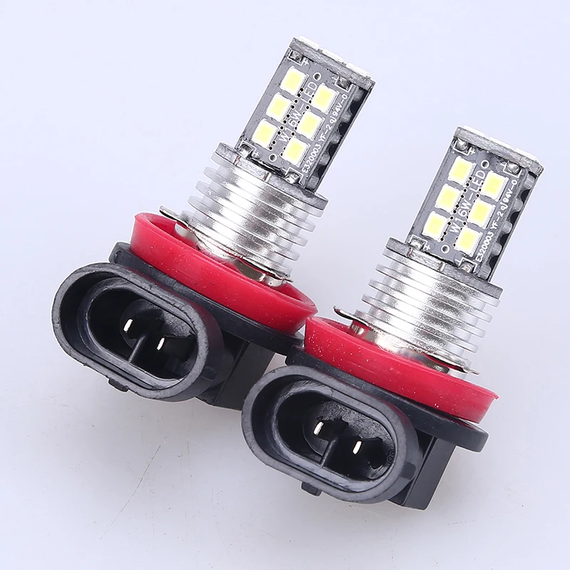 Автомобильный светильник posbay H11 15 SMD 12 В светодиодный белый яркий головной лампа