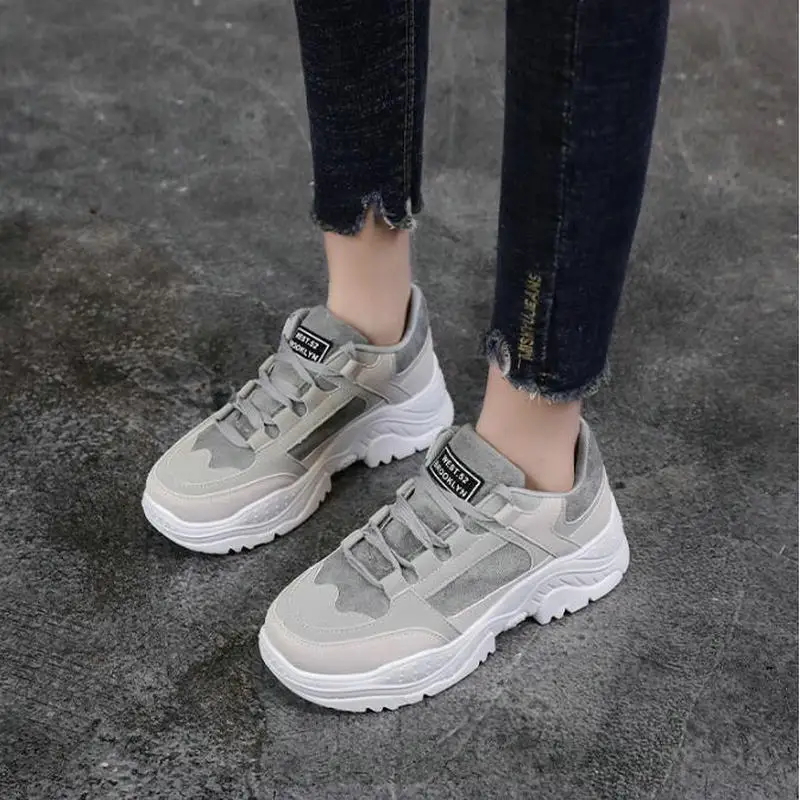 Высокие кроссовки женская зимняя обувь для бега женщин хлопковая плюшевая