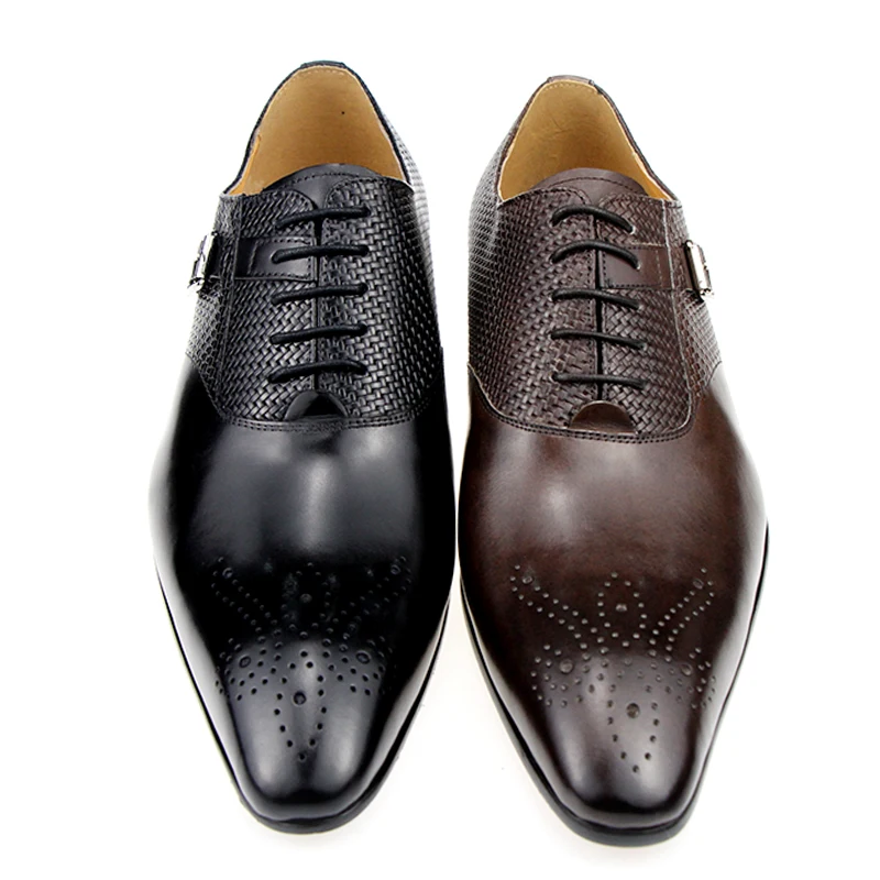 Мужские Формальные модные туфли из натуральной кожи Zapato Social свадебные модельные