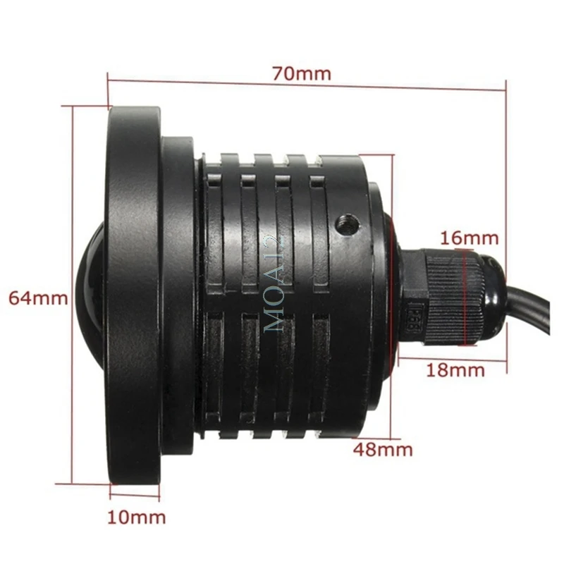 

2.5'' 15W Car White COB LED Projector Angel Eyes Blue Ring DRL Fog Light Lamp