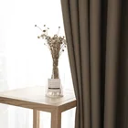 Термоизолированные затемняющие шторы с высоким затенением, простые плотные оконные занавески черного и серого цвета для гостиной, спальни