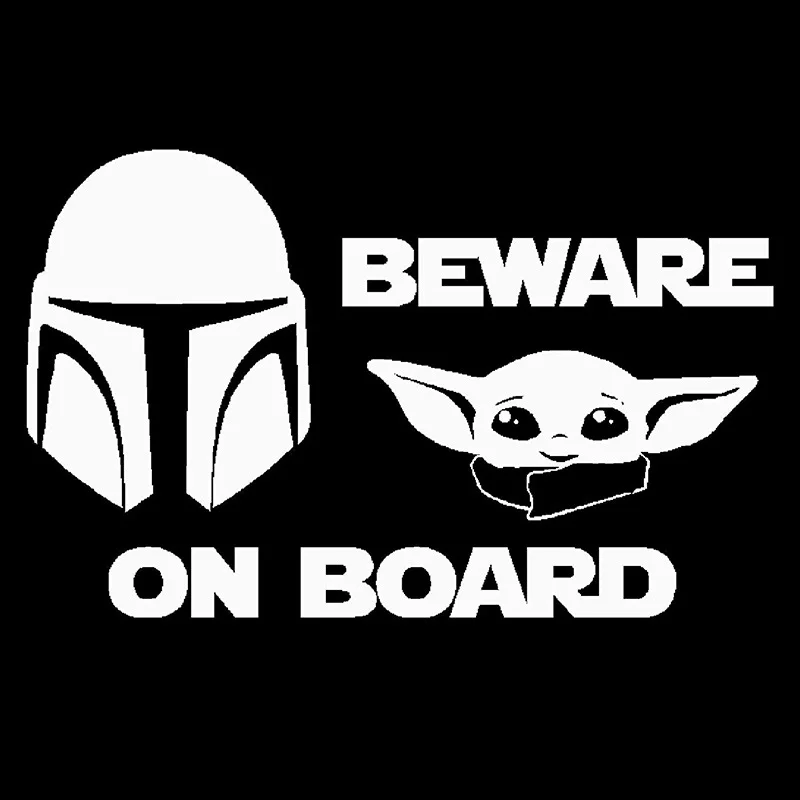 Остерегайтесь Мандалора малыша Йоды на борту наклейка s забавная высечка бампер