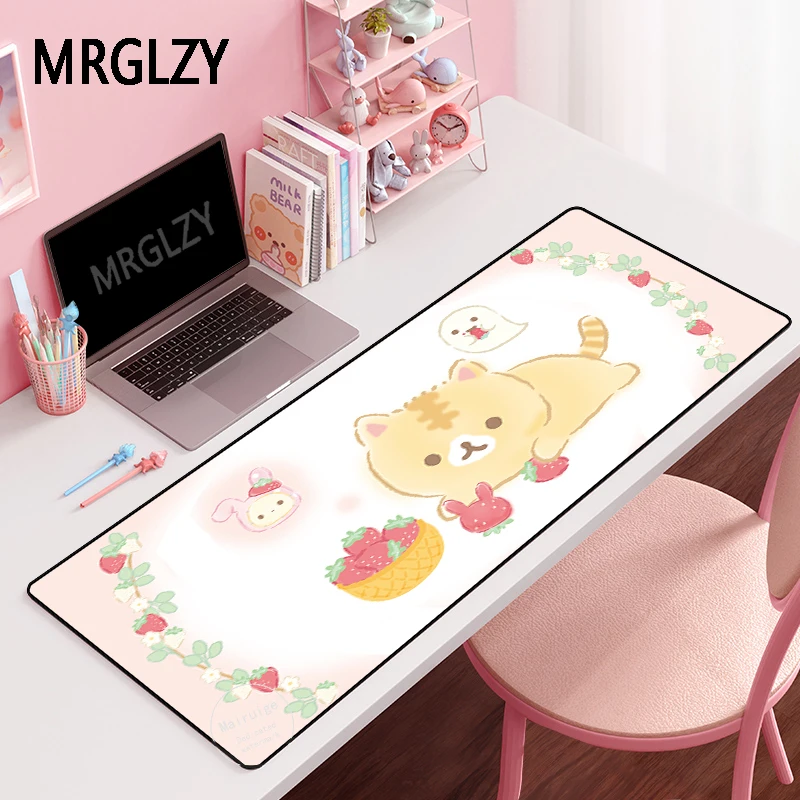 

MRGLZY Cartoon Cute Kitty XL Mouse Pad Drop Shipping Gamer DeskMat Large Computer Gaming Peripheral Accessories MousePad for LOL