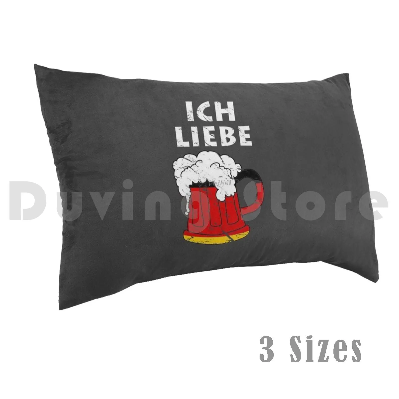 

Ich Liebe Bier Proud German Beer Lovers Germany Flag Pillow Case Printed 35x50 German Germany Deutschland