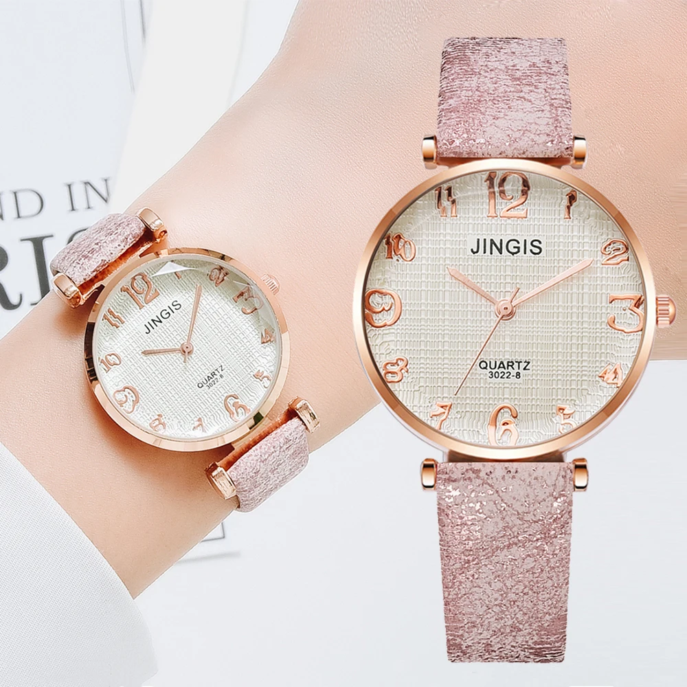 

NEW Fashion Watch Women Casual Leather Belt Watches Simple Ladies' Big Dial Sport Quartz Clock Dress Wristwatches Reloj Mujer