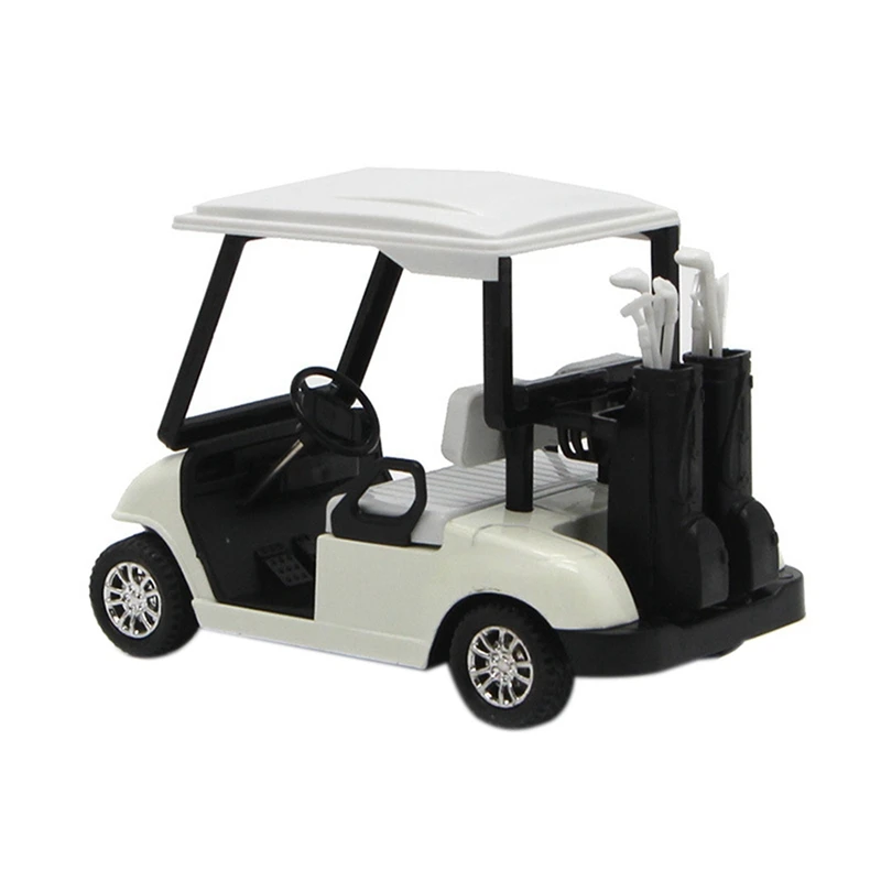 

2PCS Golf Cart Golf Alloy Mini Model Golf Cart Super Pull Back Function Golf Cart Toy Novelty Gift, Black & Blue