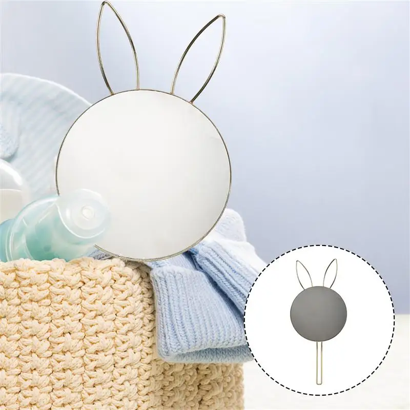 

1pc Dual Purpose Chic Lovely Handheld Mirror Makeup Mirror Cosmetic Mirror for Student