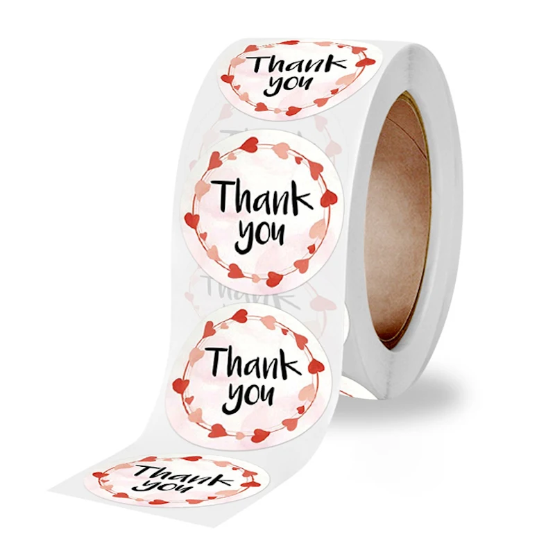

Garland Roll Seal Envelope Decoration THANK YOU Sticker Label